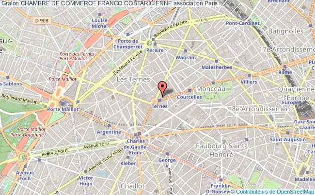 plan association Chambre De Commerce Franco Costaricienne Paris 17e