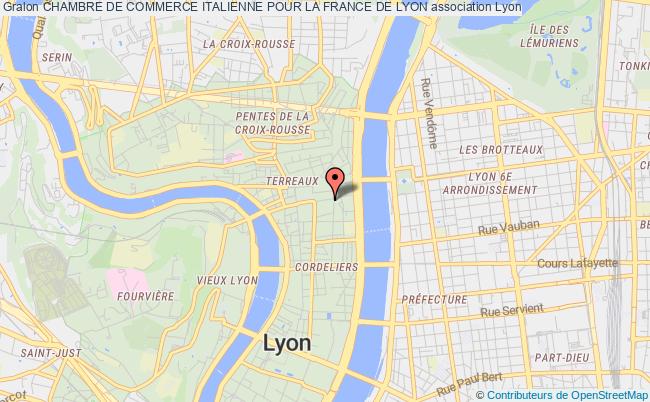 plan association Chambre De Commerce Italienne Pour La France De Lyon Lyon