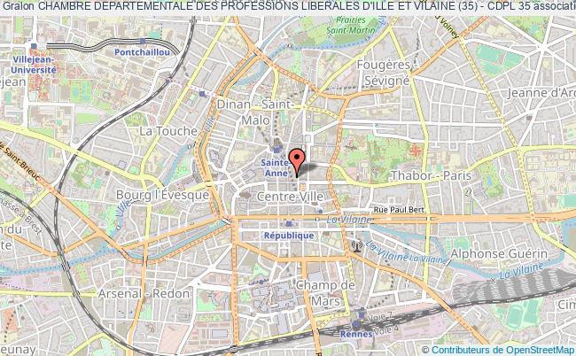 plan association Chambre Departementale Des Professions Liberales D'ille Et Vilaine (35) - Cdpl 35 Rennes cédex 3