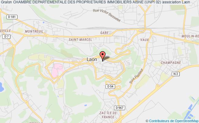 plan association Chambre Departementale Des Proprietaires Immobiliers Aisne (unpi 02) Laon