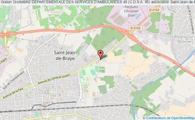 plan association Chambre Departementale Des Services D'ambulances 45 (c.d.s.a. 45) Saint-Jean-de-Braye