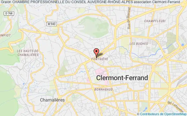 plan association Chambre Professionnelle Du Conseil Auvergne-rhÔne-alpes Clermont-Ferrand