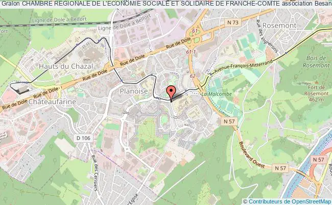 plan association Chambre Regionale De L'economie Sociale Et Solidaire De Franche-comte Besançon