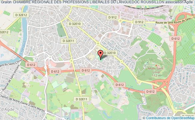 plan association Chambre Regionale Des Professions Liberales Du Languedoc Roussillon Agde
