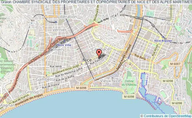 plan association Chambre Syndicale Des Proprietaires Et Coproprietaires De Nice Et Des Alpes Maritimes Nice