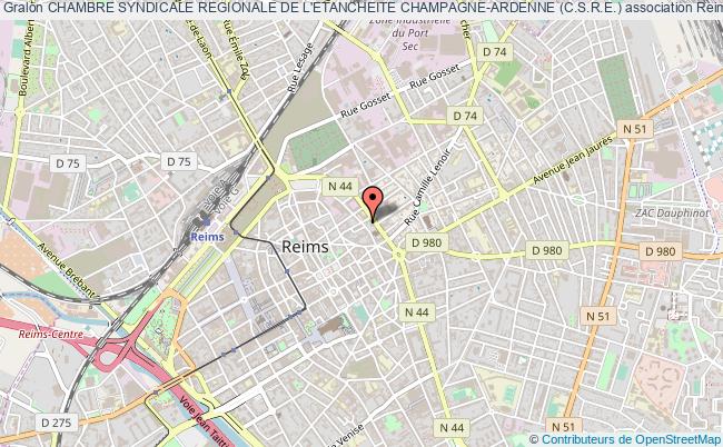 plan association Chambre Syndicale Regionale De L'etancheite Champagne-ardenne (c.s.r.e.) Reims