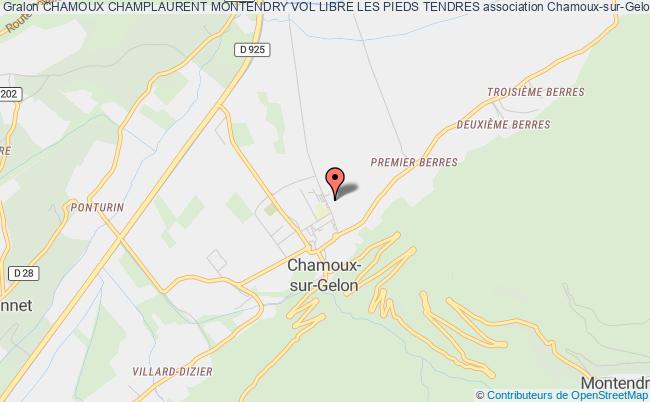 plan association Chamoux Champlaurent Montendry Vol Libre Les Pieds Tendres Chamoux-sur-Gelon