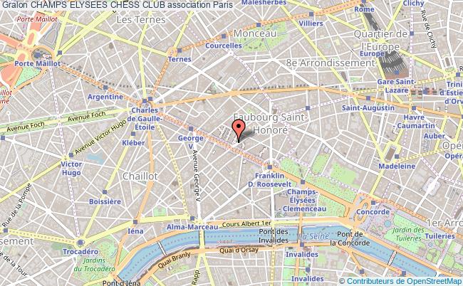 plan association Champs Elysees Chess Club Paris