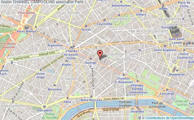 plan association Channel Carpooling Paris 8e