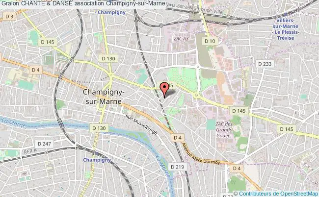 plan association Chante & Danse Champigny-sur-Marne