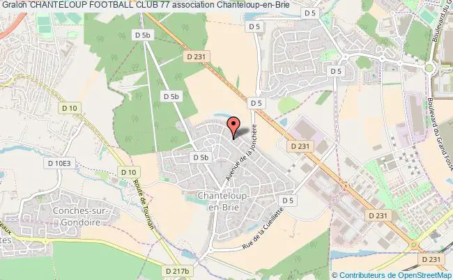 plan association Chanteloup Football Club 77 Chanteloup-en-Brie