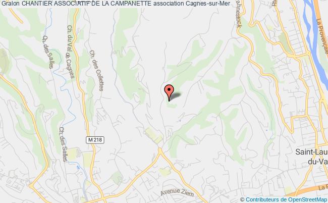plan association Chantier Associatif De La Campanette Cagnes-sur-Mer