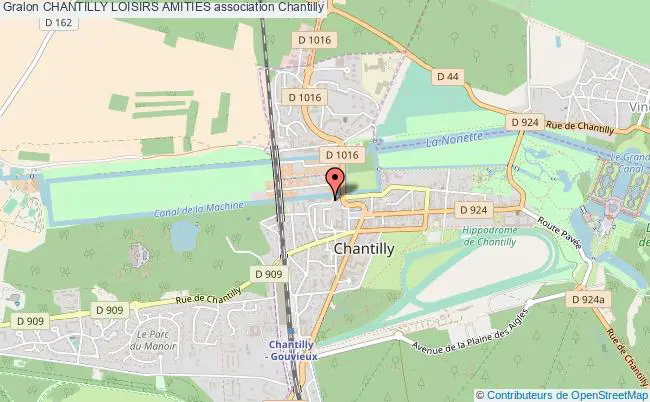 plan association Chantilly Loisirs Amities Chantilly