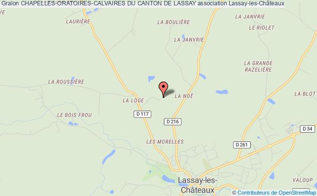 plan association Chapelles-oratoires-calvaires Du Canton De Lassay Lassay-les-Châteaux