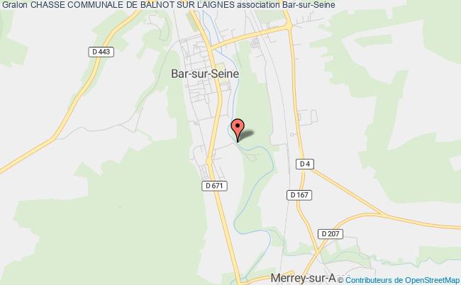 plan association Chasse Communale De Balnot Sur Laignes Bar-sur-Seine