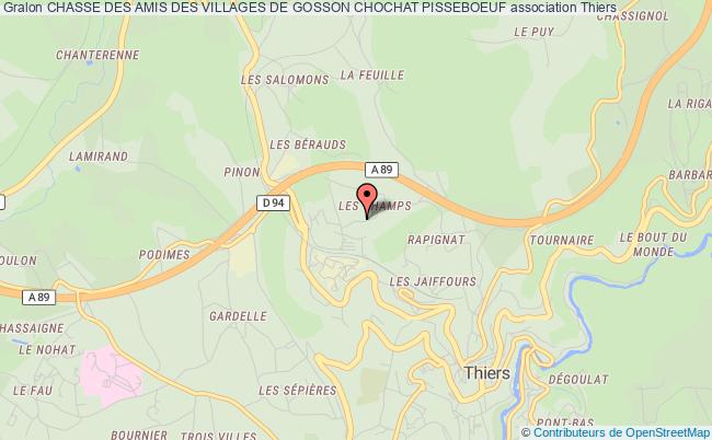 plan association Chasse Des Amis Des Villages De Gosson Chochat Pisseboeuf Thiers