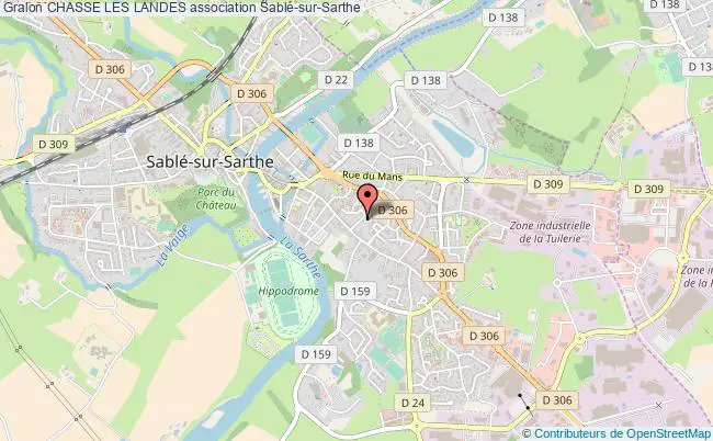 plan association Chasse Les Landes Sablé-sur-Sarthe