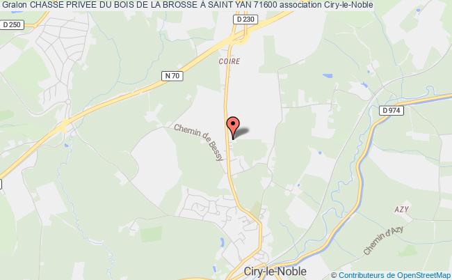 plan association Chasse Privee Du Bois De La Brosse À Saint Yan 71600 Ciry-le-Noble
