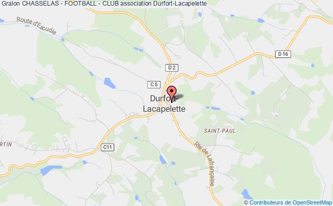 plan association Chasselas - Football - Club Durfort-Lacapelette