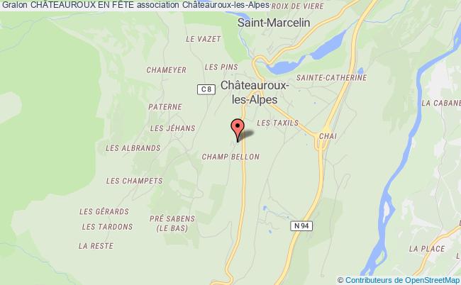 plan association ChÂteauroux En FÊte Châteauroux-les-Alpes