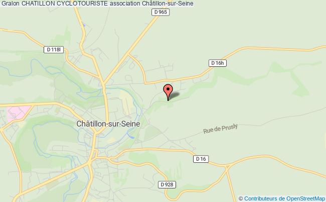 plan association Chatillon Cyclotouriste Châtillon-sur-Seine