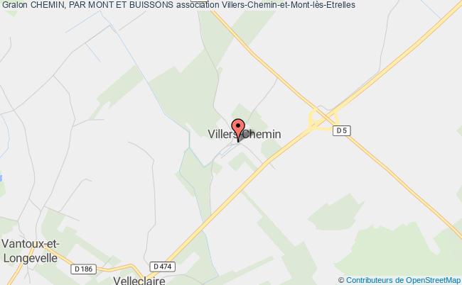 plan association Chemin, Par Mont Et Buissons Villers-Chemin-et-Mont-lès-Étrelles