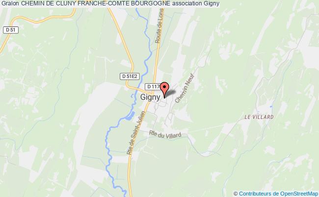 plan association Chemin De Cluny Franche-comte Bourgogne Gigny