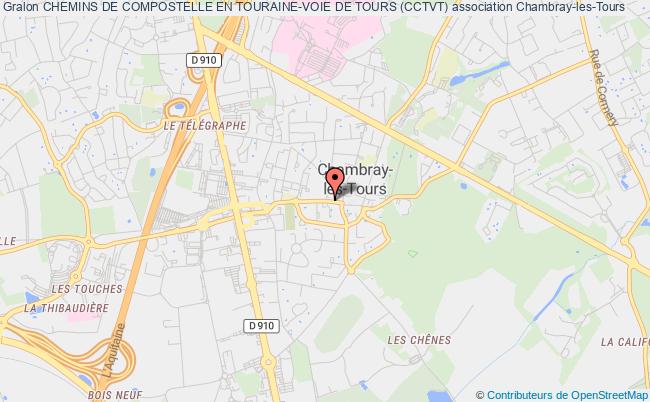 plan association Chemins De Compostelle En Touraine-voie De Tours (cctvt) Chambray-lès-Tours