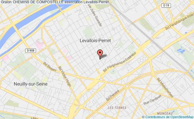 plan association Chemins De Compostelle Levallois-Perret