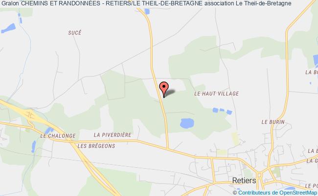 plan association Chemins Et RandonnÉes - Retiers/le Theil-de-bretagne Le Theil-de-Bretagne