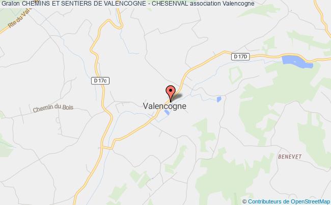plan association Chemins Et Sentiers De Valencogne - Chesenval Valencogne