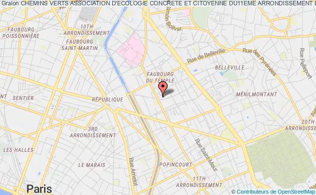 CHEMINS VERTS ASSOCIATION D'ECOLOGIE CONCRETE ET CITOYENNE DU11EME ARRONDISSEMENT DE PARIS