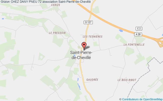plan association Chez Dany Pneu 72 Saint-Pierre-de-Chevillé