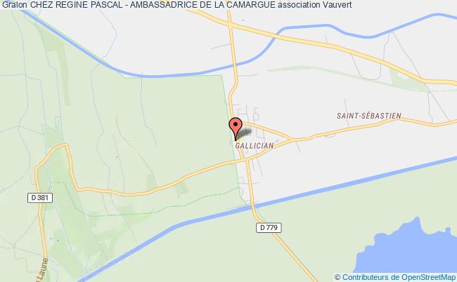 plan association Chez Regine Pascal - Ambassadrice De La Camargue Vauvert
