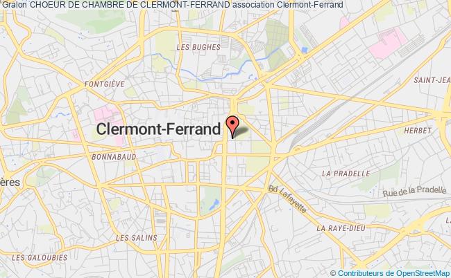 plan association Choeur De Chambre De Clermont-ferrand Clermont-Ferrand