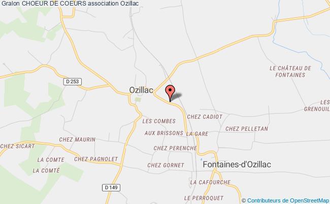 plan association Choeur De Coeurs Ozillac