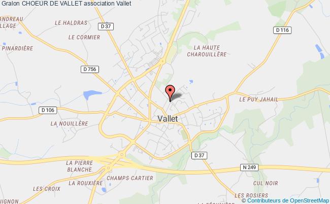 plan association Choeur De Vallet Vallet
