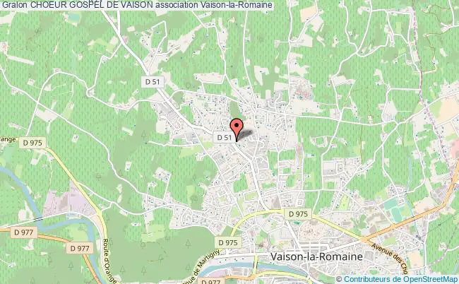 plan association Choeur Gospel De Vaison Vaison-la-Romaine