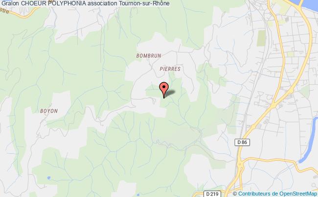 plan association Choeur Polyphonia Tournon-sur-Rhône