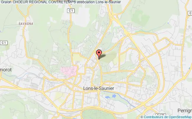 plan association Choeur Regional Contretemps Lons-le-Saunier