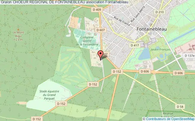 plan association Choeur Regional De Fontainebleau Fontainebleau