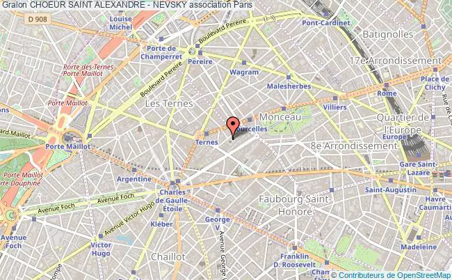 plan association Choeur Saint Alexandre - Nevsky Paris