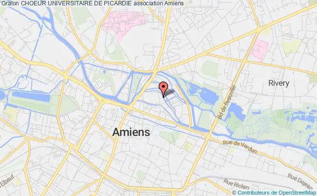 plan association Choeur Universitaire De Picardie Amiens