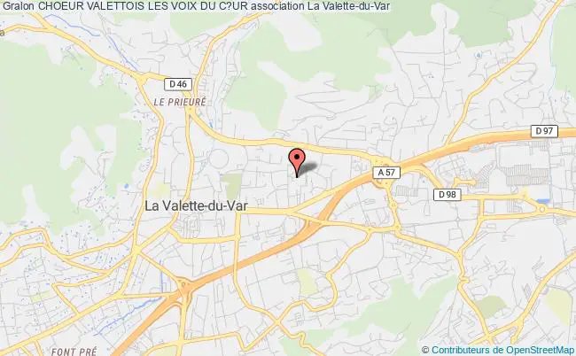 plan association Choeur Valettois Les Voix Du C?ur Valette-du-Var