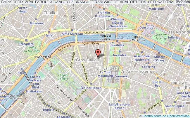 plan association Choix Vital Parole & Cancer La Branche Francaise De Vital Options International Paris