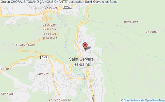 plan association Chorale ''quand Ça Nous Chante'' Saint-Gervais-les-Bains