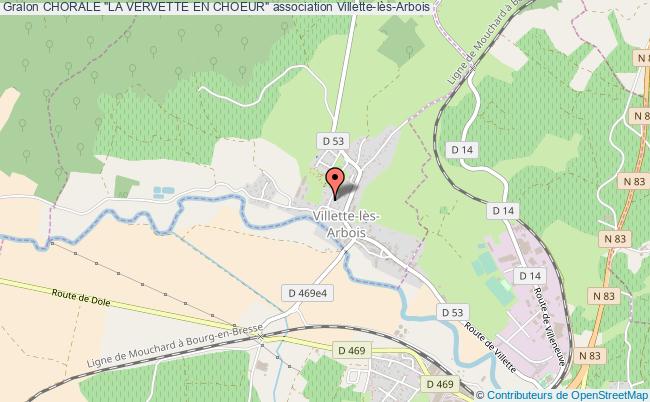 plan association Chorale "la Vervette En Choeur" Villette-lès-Arbois