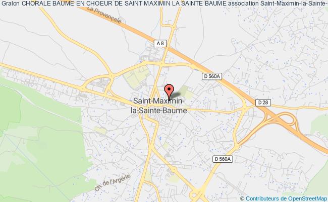plan association Chorale Baume En Choeur De Saint Maximin La Sainte Baume Saint-Maximin-la-Sainte-Baume