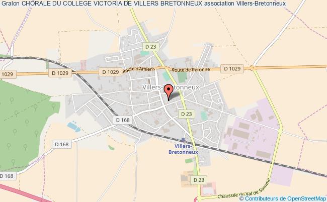 plan association Chorale Du College Victoria De Villers Bretonneux Villers-Bretonneux