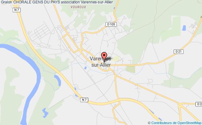 plan association Chorale Gens Du Pays Varennes-sur-Allier